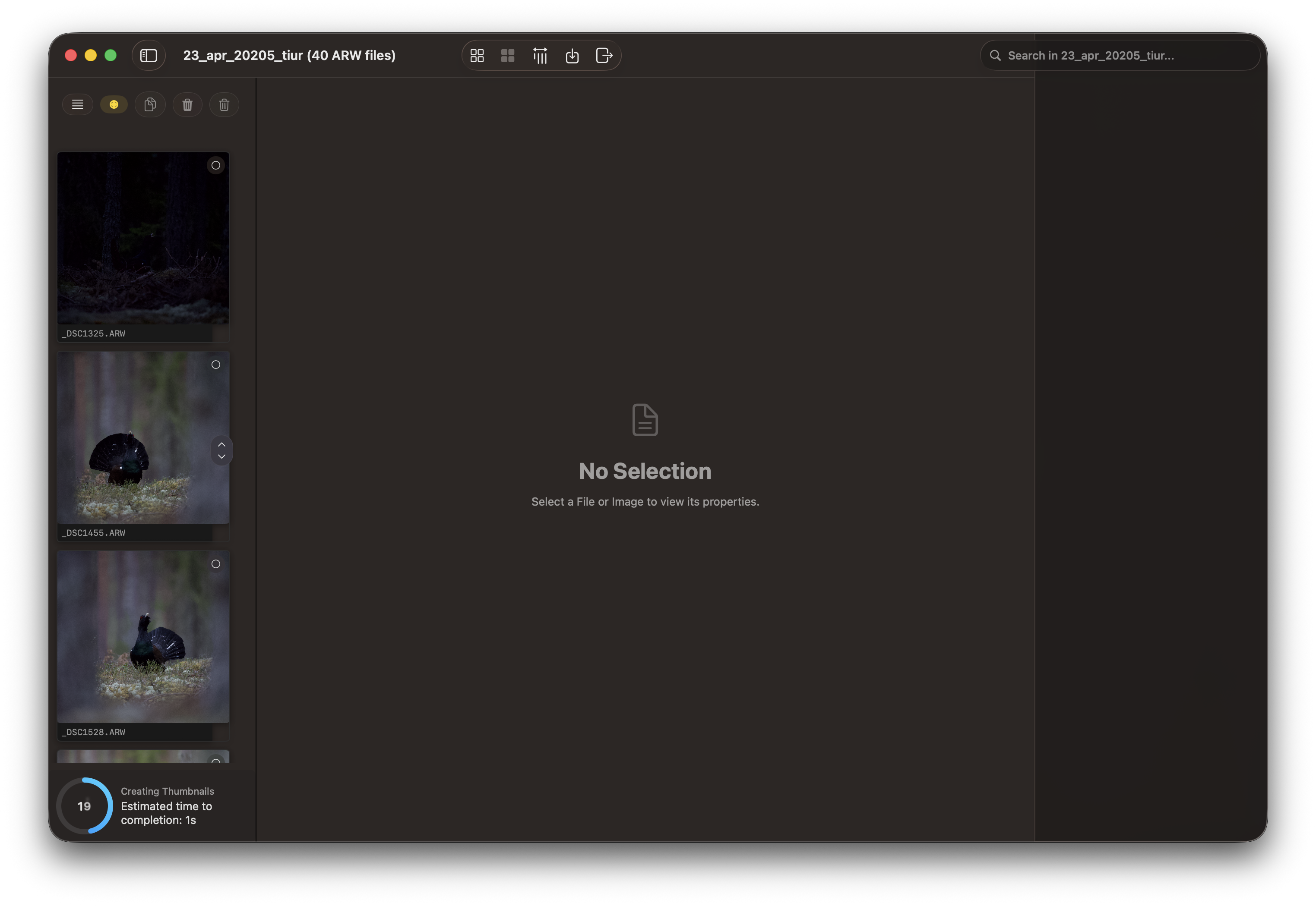 RawCull scanning photo library