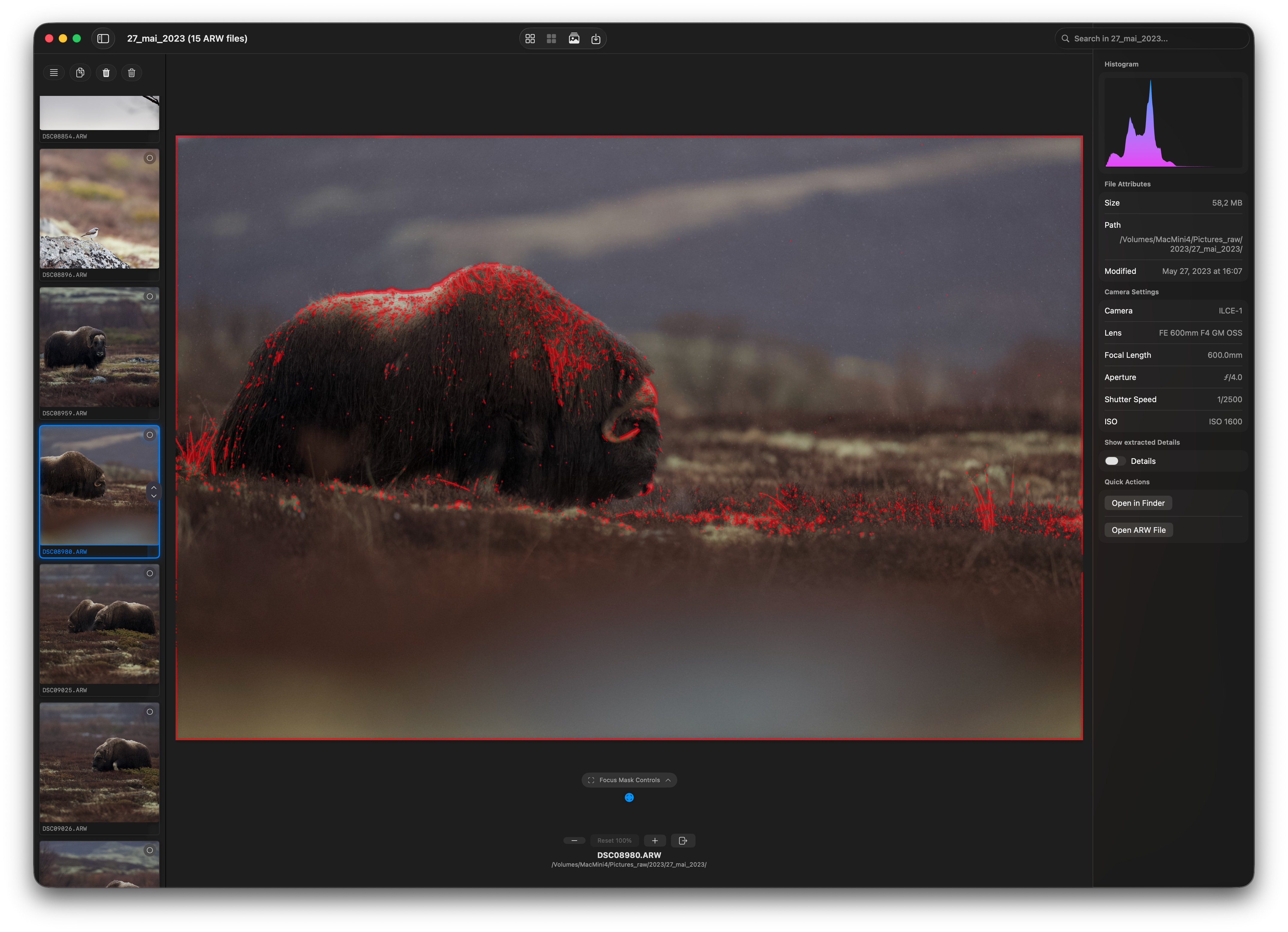 RawCull scanning photo library